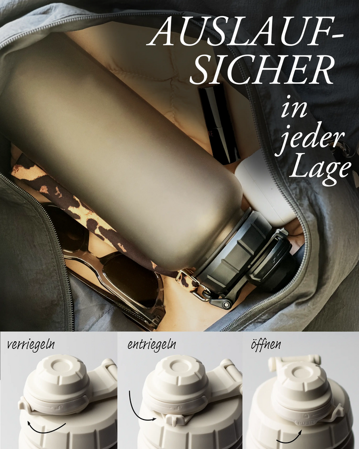 TRINKFLASCHE MIT STROHHALM