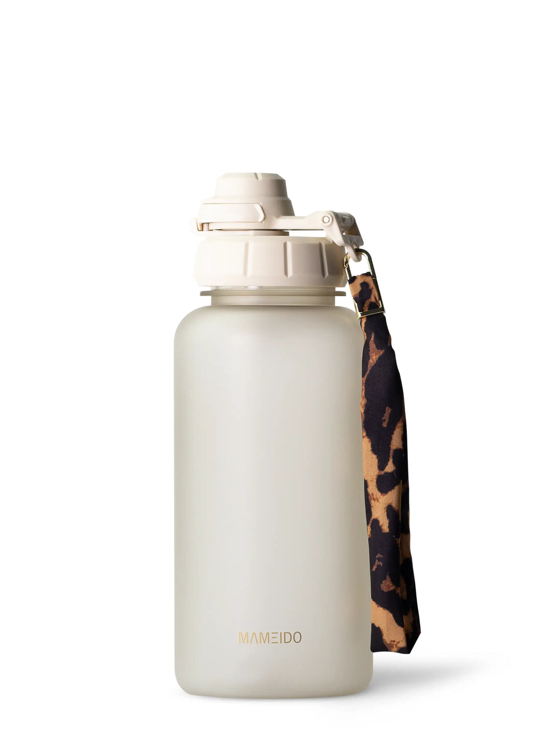 MAMEIDO Trinkflasche mit Strohhalm 1000ml Ivory Beige #farbe_ivory-beige