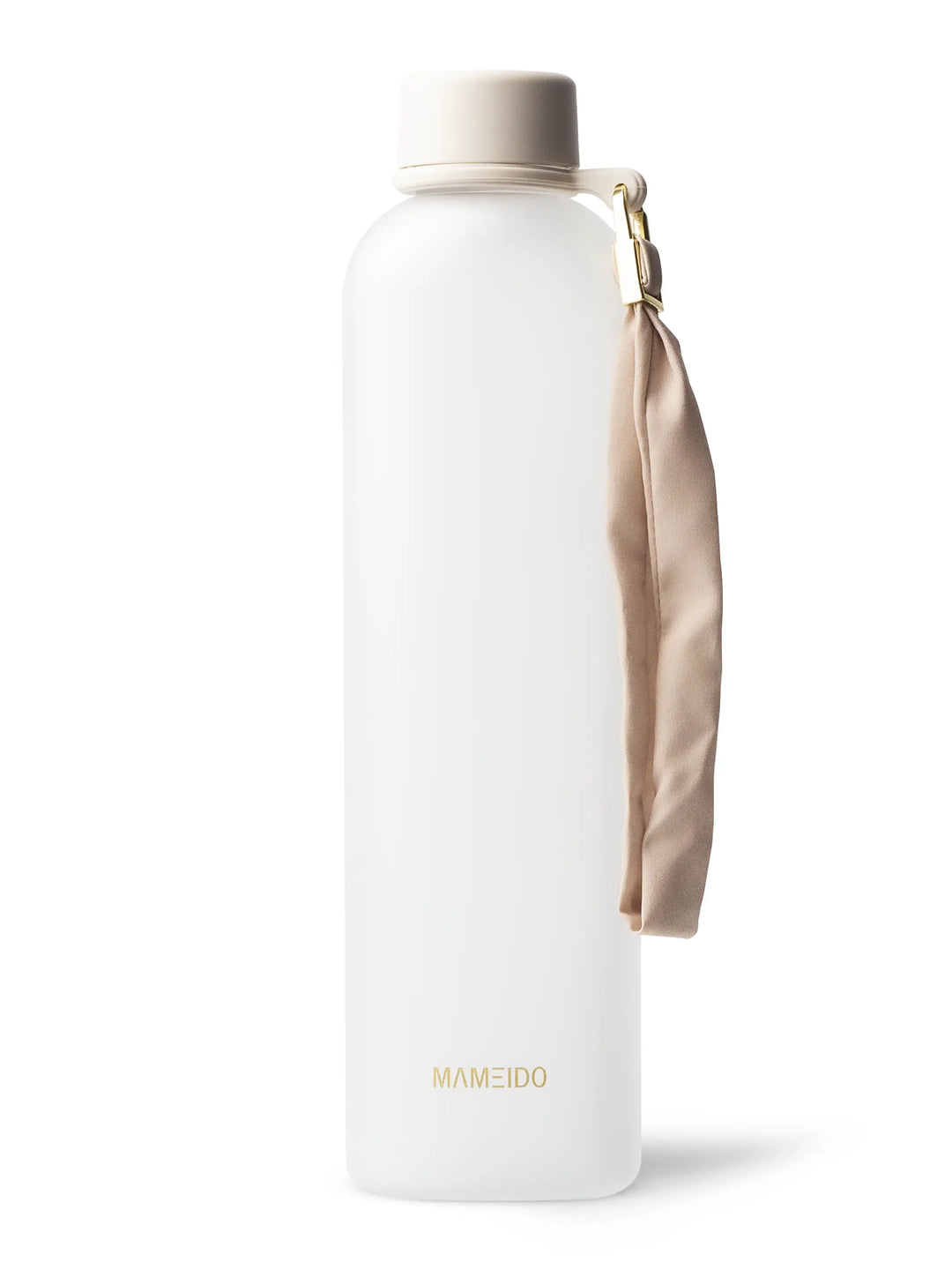 MAMEIDO Trinkflasche 1l mit Zeitmarkierung Frosted White #farbe_frosted-white